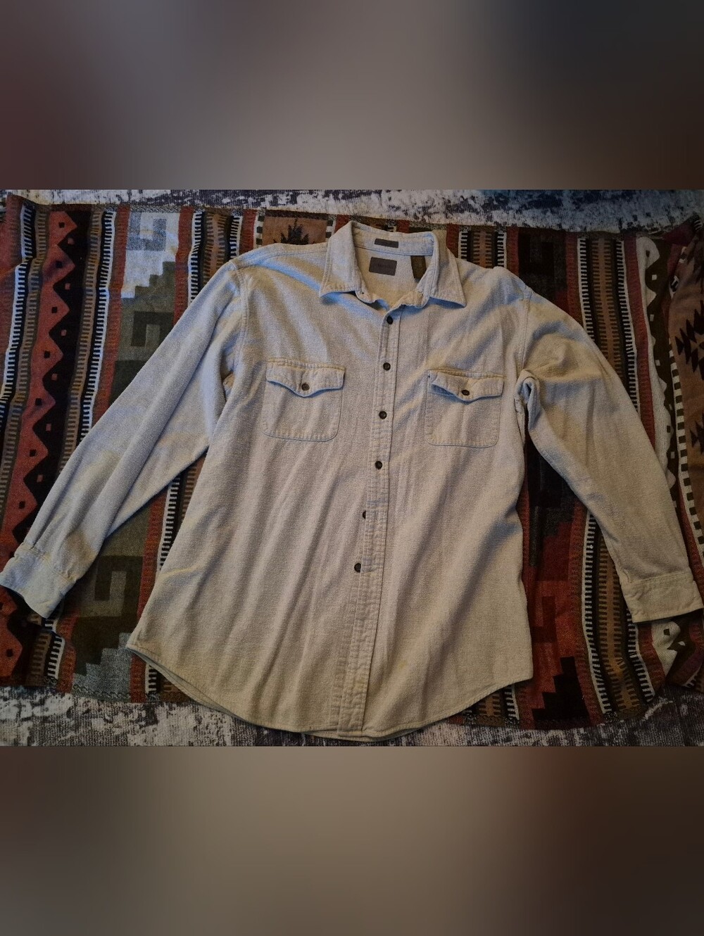 Stitch's Light Button-Down Fall Mens Shirt.
